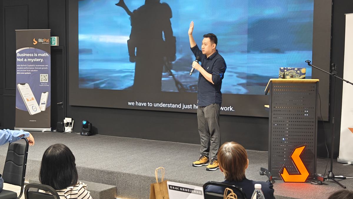Speaker on stage